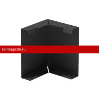 Galeco (Галеко) STAL2 125/80 Угол внешний к лицевой планке Черный RAL 9005 (RR33) /1 шт/