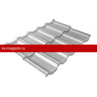 Металлочерепица Grand Line (Гранд Лайн) квинта Uno c 3D резом 0,5 Satin RAL 9003 /1 кв.м./