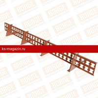 Снегозадержатель решетчатый Borge 2,5м, для черепичной кровли, терракотовый (RAL 8004)
