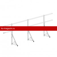Ограждение ROOFsystems ECONOM d-25 (круг) H-600/3,0м NEXT ТУ (Т-обр. Опора) RAL7024