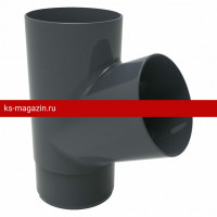GLC PVC 152/100 Тройник трубы, RAL 7024 серый графит