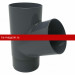 GLC PVC 152/100 Тройник трубы, RAL 7024 серый графит