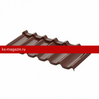 Модульная металлочерепица AquaSystem Стокгольм 1185х425 мм Crown BT Matt 0,5мм RAL8017
