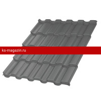 Металлочерепица МеталлПрофиль Монтекристо-S (VALORI-20-Grey-0.5) /1 кв.м./