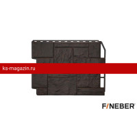 Угол наружный FineBer (Файнбер) к фасайдингу Дачный Доломит (Темно-коричневый) /1 шт/