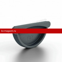Заглушка желоба Металл Профиль 125/100 Foramina Freeze (Grey) /1 шт/