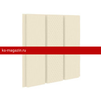 Софит с центральной перфорацией Aquasystem (Аквасистем) 303х3000мм ПЭ (RAL1015Matt Фактур) /1 шт/