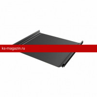 Фальцевая кровля Grand Line (Гранд Лайн) Кликфальц Pro 0,45 Полиэстер с пленкой на замках (RAL 7005) 1 кв.м.