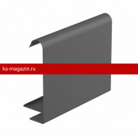 Galeco (Галеко) STAL2 125/80 Планка лицевая 2м Графит RAL 7015 (RR23) /1 шт/