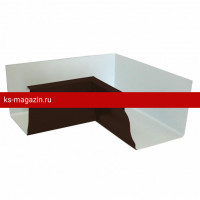 Угол желоба внутренний 90гр 127мм Grand Line (Гранд Лайн) Vortex Matt 127/102 (RAL 8017) /1 шт/