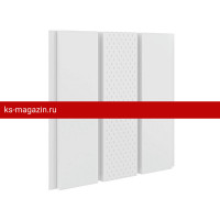 Софит с центральной перфорацией Aquasystem (Аквасистем) 303х3150мм Алюминий (RAL9010) /1 шт/