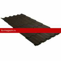 Металлочерепица квинта плюс 0,5 Satin Matt TX RR 32 темно-коричневый