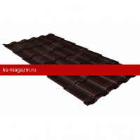 Металлочерепица Grand Line (Гранд Лайн) кредо 0,5 GreenСoat Pural Matt RAL 8017 /1 кв.м./