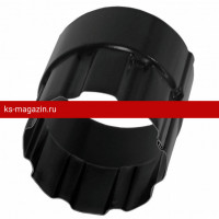 Соединитель трубы 90 мм Мatt RAL 9005