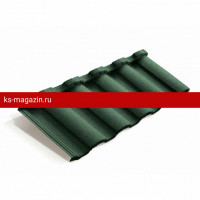 Композитная черепица Metrotile (Метротайл) MetroRoman (Темно-зеленый) /лист/