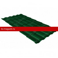 Металлочерепица Grand Line (Гранд Лайн) кредо 0,5 Quarzit lite RAL 6005 /1 кв.м./