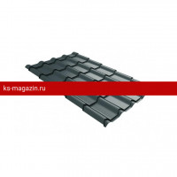 Металлочерепица Grand Line (Гранд Лайн) камея 0,5 Satin RAL 7016 /1 кв.м./
