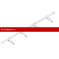 Снегозадержатель ROOFsystems ECONOM d25(круг), 3м, м/ч 3 опоры (треугольн.) RAL 8017