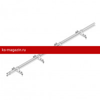 Снегозадержатель ROOFsystems PROMO ZN 40*20(овал), 3м, NEXT 4 опоры (Т-образн.) RAL 6005
