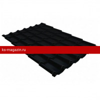 Металлочерепица Grand Line (Гранд Лайн) классик 0,5 GreenCoat Pural Matt RAL 9005 /1 кв.м./