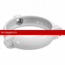 Хомут трубы Grand Line (Гранд Лайн) ПВХ Rohrfit 120/80 (Белый) /1 шт/