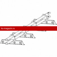 Снегозадержатель ROOFsystems PROMO ZN 40*20(овал), 3м, NEXT ФАЛЬЦ 4 опоры (Т-образн.) RAL 3005
