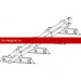 Снегозадержатель ROOFsystems PROMO ZN 40*20(овал), 3м, NEXT ФАЛЬЦ 4 опоры (Т-образн.) RAL 3005