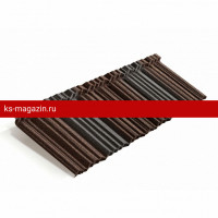 Композитная черепица Metrotile (Метротайл) MetroShake II (Кофейно-Серый) /лист/