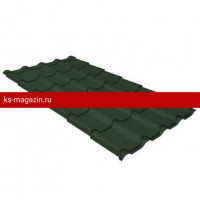 Металлочерепица Grand Line (Гранд Лайн) камея 0,5 Velur20 RAL 6020 /1 кв.м./