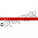 Снегозадержатель ROOFsystems ECONOM d25(круг), 3м, NEXT ФАЛЬЦ 4 опоры (Т-образн.) RAL 8017