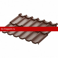 Модульная металлочерепица AquaSystem Стокгольм 1185х775 мм Pural BT Matt 0,5мм RAL8017