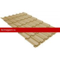 Металлочерепица Grand Line (Гранд Лайн) квинта плюс 0,5 Satin RAL 1015 /1 кв.м./