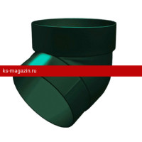 Колено трубы 67 Grand Line (Гранд Лайн) ПВХ Standart 120/87 (Зеленый) /1 шт/