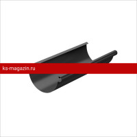 Galeco (Галеко) STAL 152/90 Желоб 3м с системой "STOP-overflow", Черный RAL 9005 /1 шт/