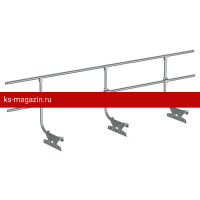 Ограждение кровельное Borge H-60см, 3 метра, для фальцевой кровли (RAL 7004)