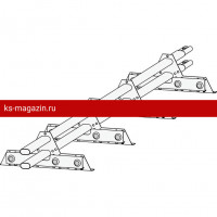 Снегозадержатель ROOFsystems PROMO ZN 40*20(овал), 3м, NEXT ФАЛЬЦ 4 опоры (Т-образн.) RAL 7024