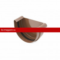Заглушка желоба правая 125/110 BRYZA (Бриза) (Коричневый) /1 шт/