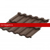 Модульная металлочерепица AquaSystem Гётеборг XXL 1205х865 мм Crow BT Matt 0,5мм RAL8017