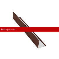 Планка угловая внешняя Aquasystem (Аквасистем) 2000мм ПЭ (RAL 8017) /1 шт/