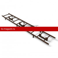 Комплект лестница кровельная Borge 2,7м, коричневый шоколад (RAL 8017)