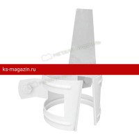 Металл Профиль Grand System lite Держатель трубы (RAL 9003) D90 (на дерево) /1 шт/