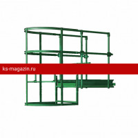 Площадка переходная Borge 800х800мм с ободом, оцинк., окрашенный (RAL 6005)